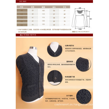 Suéter de manga larga con cuello en V de lana / cachemira Yak / Ropa / Ropa / Prendas de punto